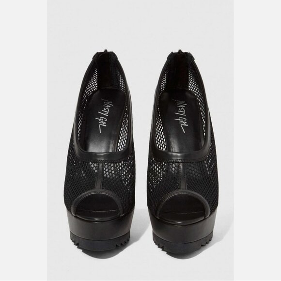 NWOB Nasty Gal Bernese Mesh Platform Pumps - Picture 1 of 4